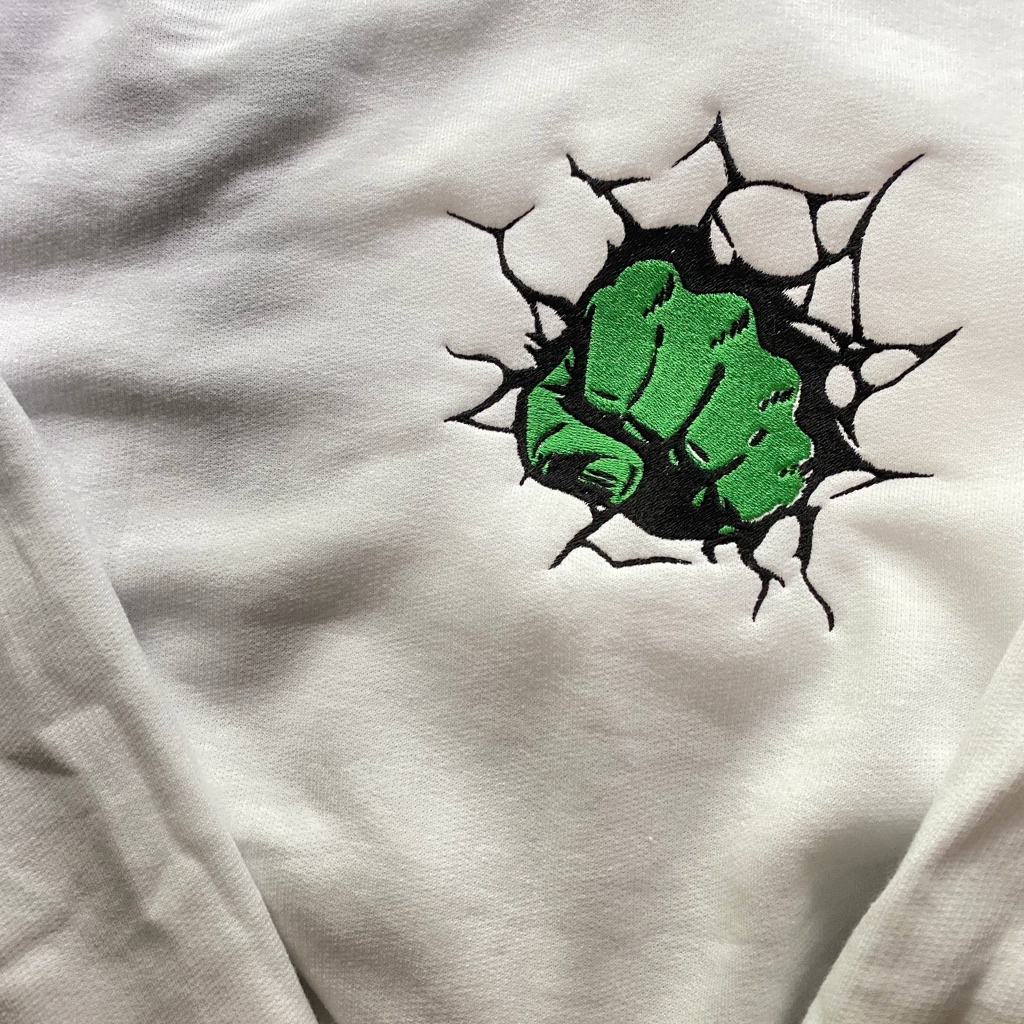 Hulk Fist Embroidered Sweatshirt Hulk Fist Embroidered Sweatshirt